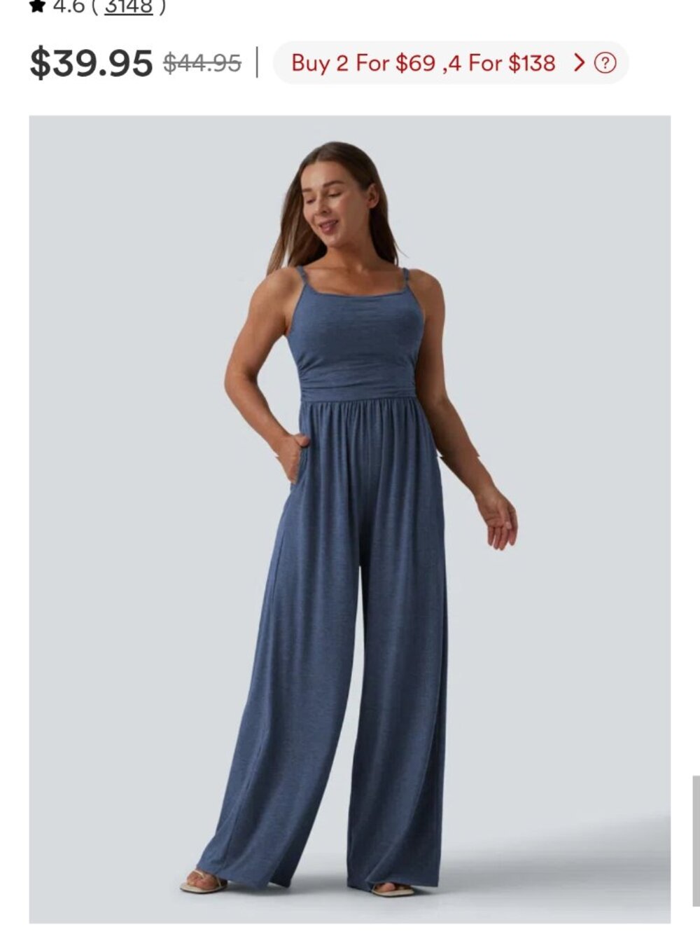 NWT - Halara Jumpsuit - Indiago - S(4/6) petite
